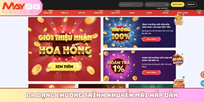 Đa dạng chương trình khuyến mãi hấp dẫn