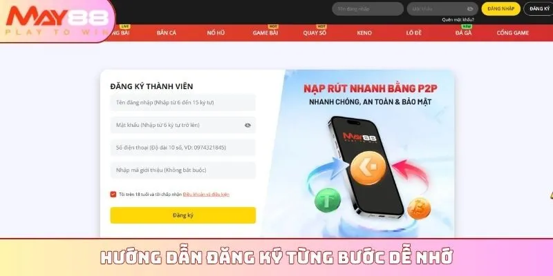 Hướng dẫn đăng ký từng bước dễ nhớ